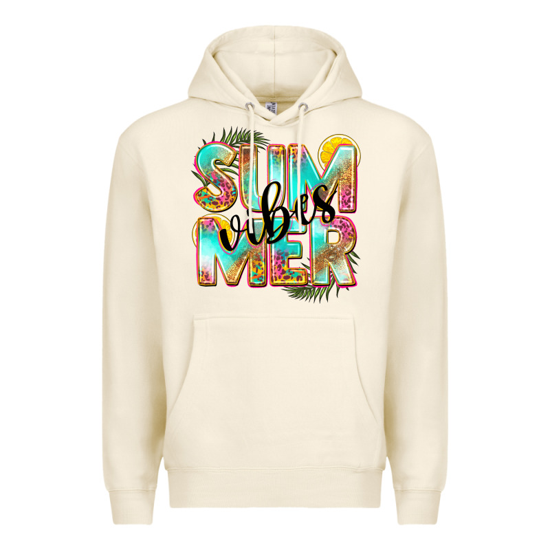 Summer Vibes Premium Hoodie by NancyCooperArtShop | Teevron