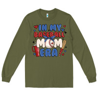 Army Green in my baseball mom era Long Sleeve Tee - JahusDesignShop