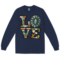 Navy Turquoise Love Long Sleeve Tee - Jasminsmagicworld