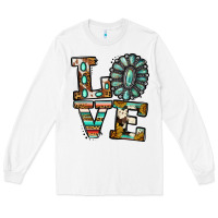 White Turquoise Love Long Sleeve Tee - Jasminsmagicworld