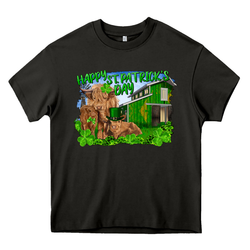Happy St. Patrick's Day Cattle And Calfs Heavy Core Tee by RanaPortraitStore | Teevron