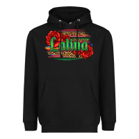 Black latina with serape and roses Heavyweight Hoodie - Jasminsmagicworld
