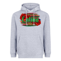Heather Grey latina with serape and roses Heavyweight Hoodie - Jasminsmagicworld
