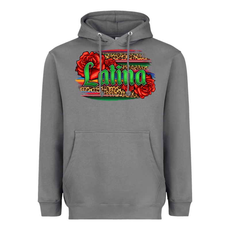 Latina With Serape And Roses Heavyweight Hoodie by Jasminsmagicworld | Teevron