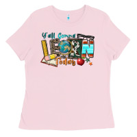 Bubblegum Pink y'all gonna learn today Ladies Tee - Zillion Design Studio
