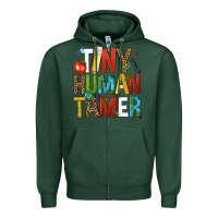 Sports Green tiny human tamer Zipper Hoodie - NancyCooperArtShop