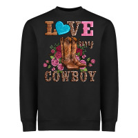 Black valentines day love my cowboy Heavyweight Sweatshirt - AdoDesignShop