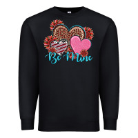Black valentine's day be mine hearts sunflower Premium Sweatshirt - RanaPortraitStore