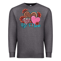 Charcoal Heather valentine's day be mine hearts sunflower Premium Sweatshirt - RanaPortraitStore