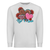 Dove Grey valentine's day be mine hearts sunflower Premium Sweatshirt - RanaPortraitStore