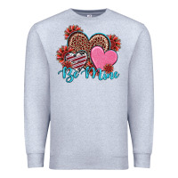 Heather Grey valentine's day be mine hearts sunflower Premium Sweatshirt - RanaPortraitStore