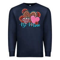 Navy valentine's day be mine hearts sunflower Premium Sweatshirt - RanaPortraitStore