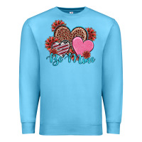 Ocean Blue valentine's day be mine hearts sunflower Premium Sweatshirt - RanaPortraitStore
