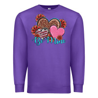 Purple valentine's day be mine hearts sunflower Premium Sweatshirt - RanaPortraitStore
