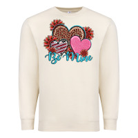 Valentine's Day Be Mine Hearts Sunflower Premium Sweatshirt | Teevron