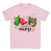 Bubblegum Pink Jolly Nurse Black Classic Tee - CowhideDigitalArt