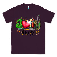 Plum Jolly Nurse Black Classic Tee - CowhideDigitalArt