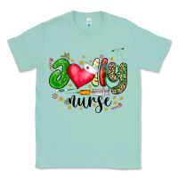 Seafoam Jolly Nurse Black Classic Tee - CowhideDigitalArt