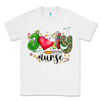 White Jolly Nurse Black Classic Tee - CowhideDigitalArt