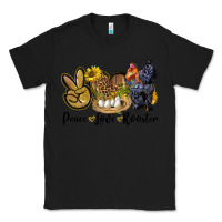 Black Peace Love Rooster Classic Tee - LillyAllenDesigns