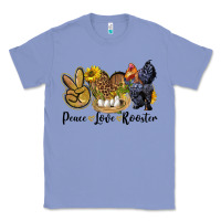 Colony Blue Peace Love Rooster Classic Tee - LillyAllenDesigns
