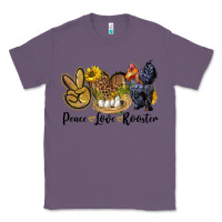 Lavender Peace Love Rooster Classic Tee - LillyAllenDesigns