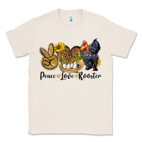 Natural Peace Love Rooster Classic Tee - LillyAllenDesigns