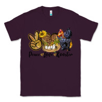 Plum Peace Love Rooster Classic Tee - LillyAllenDesigns