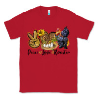 Red Peace Love Rooster Classic Tee - LillyAllenDesigns