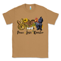 Toasted Coconut Peace Love Rooster Classic Tee - LillyAllenDesigns