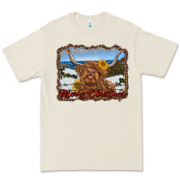 Bone merry christmas highland cow with farm Premium Tee - RanaPortraitStore