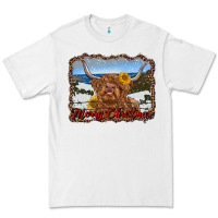 White merry christmas highland cow with farm Premium Tee - RanaPortraitStore