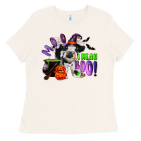 Bone Moo I Mean Boo Baby Cow Ladies Tee - RanaPortraitStore