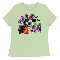 Moo I Mean Boo Baby Cow Ladies Tee | Teevron
