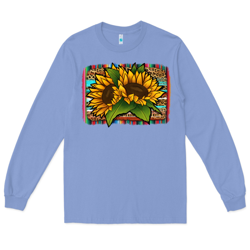 Sunflower With Serape Background Long Sleeve Tee by Jasminsmagicworld | Teevron