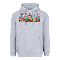 Heather Grey floral chihuahua dogs Heavyweight Hoodie - Jasminsmagicworld