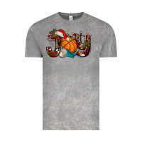 Joy With Basketball And Santa's Hat Vintage Tee | Teevron