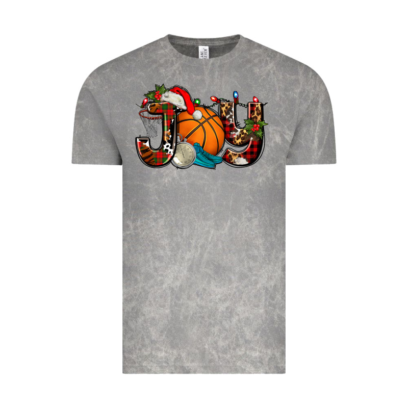 Joy With Basketball And Santa's Hat Vintage Tee by AdoDesignShop | Teevron