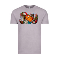 Vintage Zinc joy with basketball and santa's hat Vintage Tee - AdoDesignShop