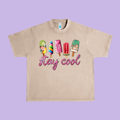 Stay Cool Urban Heavy Tee Designed By Adodesignshop