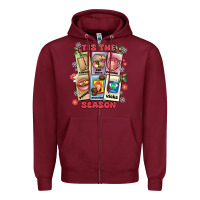 Burgundy this the season tamales pan dulce Zipper Hoodie - MaliasSmallBusiness
