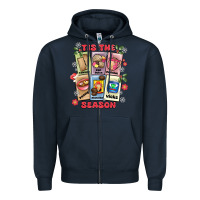 Navy this the season tamales pan dulce Zipper Hoodie - MaliasSmallBusiness