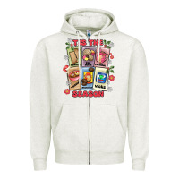 Oatmeal Heather this the season tamales pan dulce Zipper Hoodie - MaliasSmallBusiness
