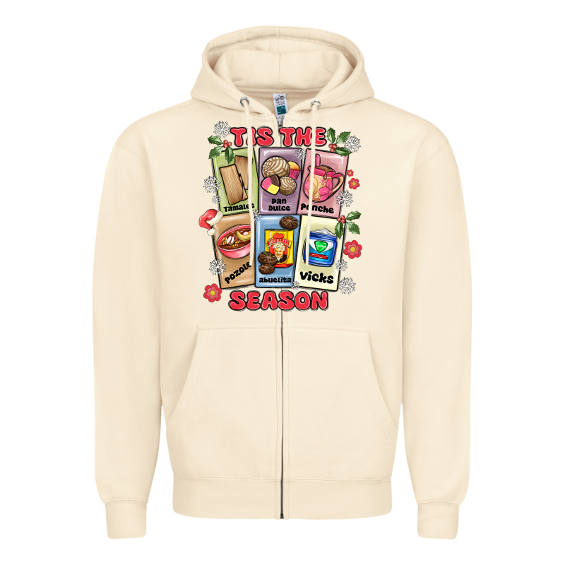This The Season Tamales Pan Dulce Zipper Hoodie by MaliasSmallBusiness | Teevron