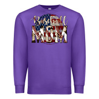 Purple American Baseball Dad Premium Sweatshirt - Bettercallsaul