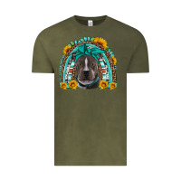 Vintage Olive western pitbull rainbow Vintage Tee - Artiststas