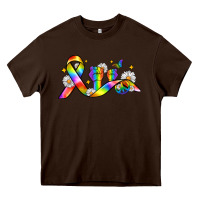 Chocolate Brown pride ribbon Heavy Core Tee - Zillion Design Studio