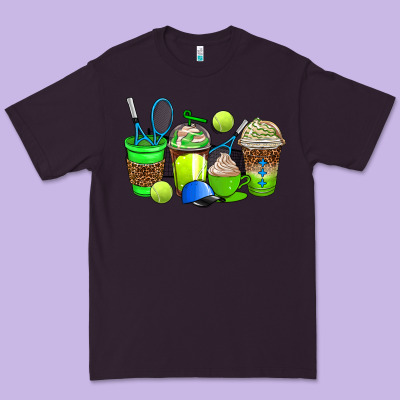 Tennis Coffee Cups Premium Tee Designed By Adodesignshop
