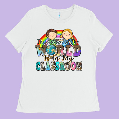The Future Of The World Is In My Classroom Ladies Tee Designed By Zillion Design Studio
