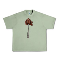 Oil Green spoon with chocolate Urban Heavy Tee - AdoDesignShop